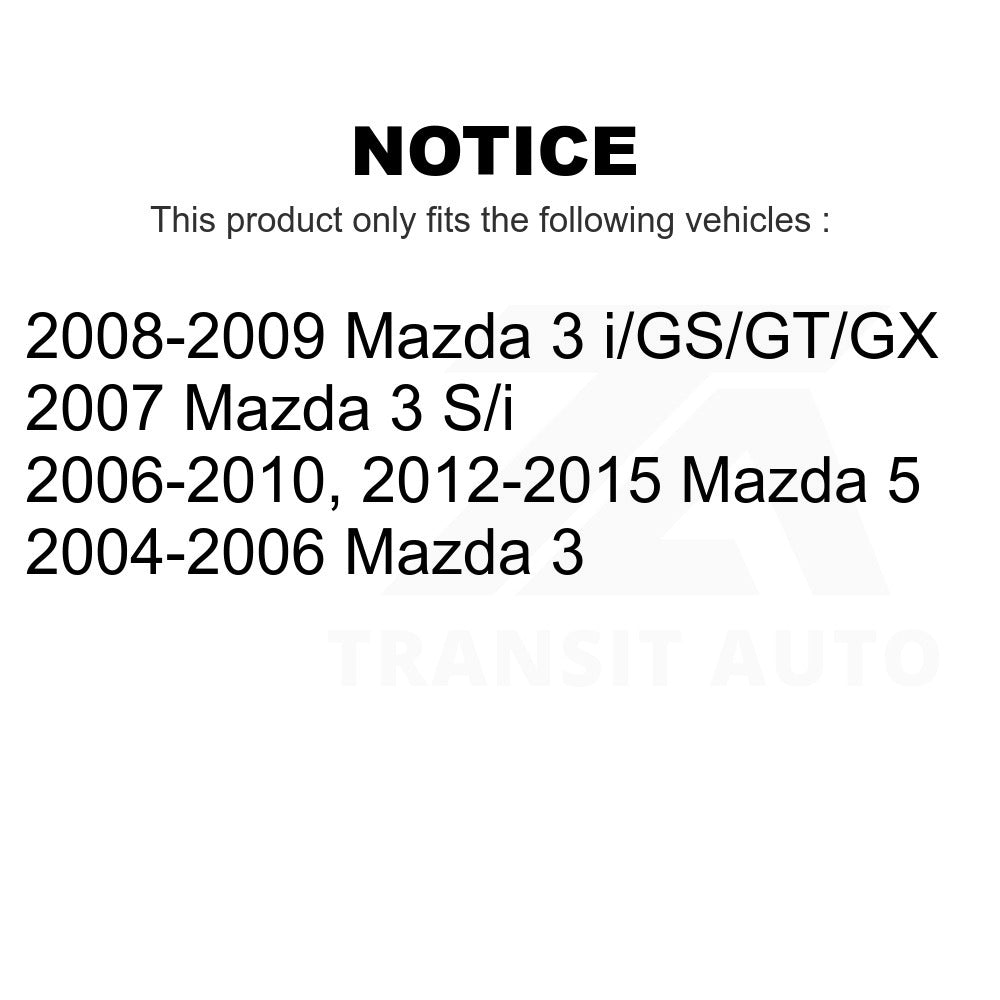 Rear Suspension Shock Absorber And Strut Mount Kit For Mazda 3 5