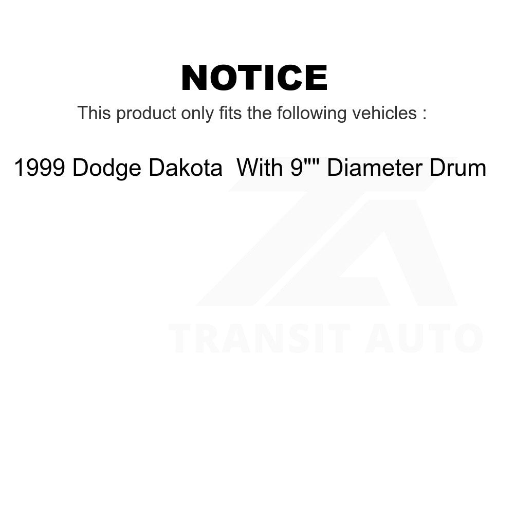 Front Rear Semi-Metallic Brake Pads And Drum Shoes Kit For Dodge Dakota