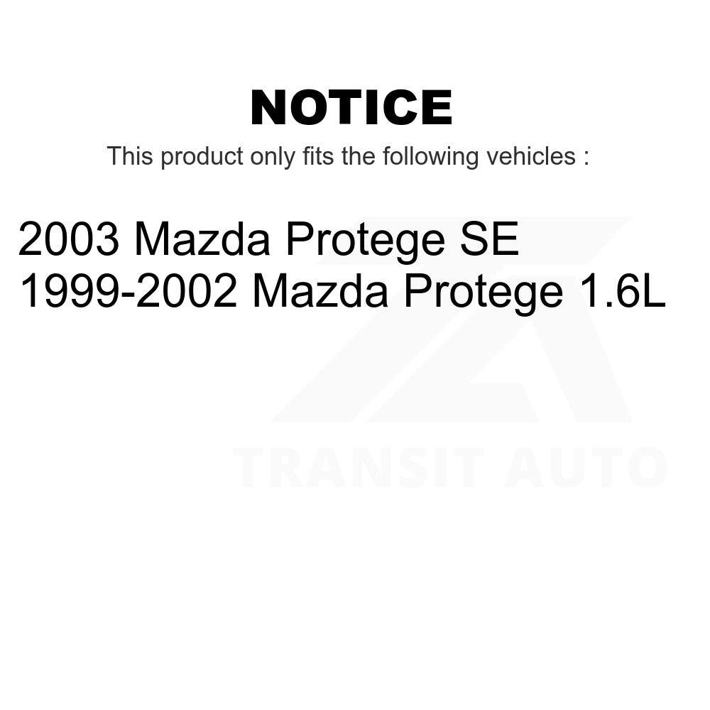 Front Rear Semi-Metallic Brake Pads And Drum Shoes Kit For Mazda Protege