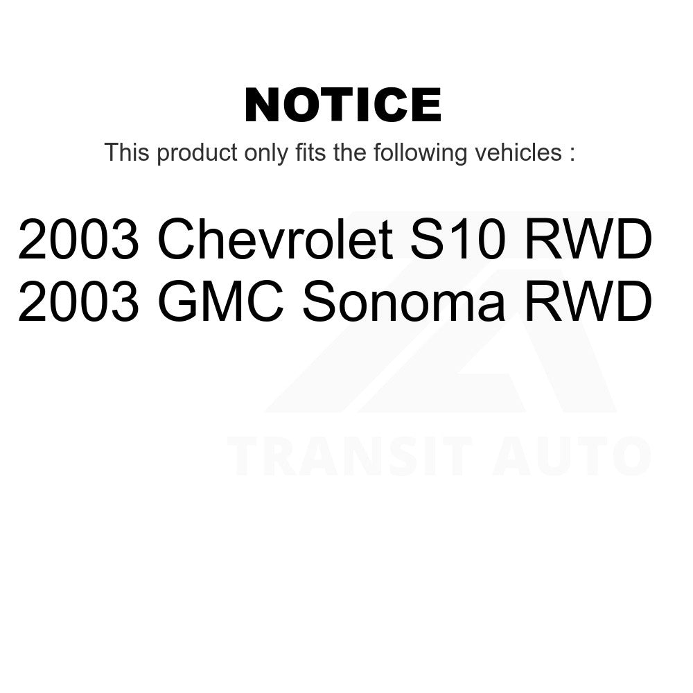 Front Rear Semi-Metallic Brake Pads & Drum Shoe Kit For Chevrolet S10 GMC Sonoma