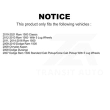 Charger l&#39;image dans la galerie, Front Rear Semi-Metallic Brake Pads And Parking Shoe Kit For Ram 1500 Dodge