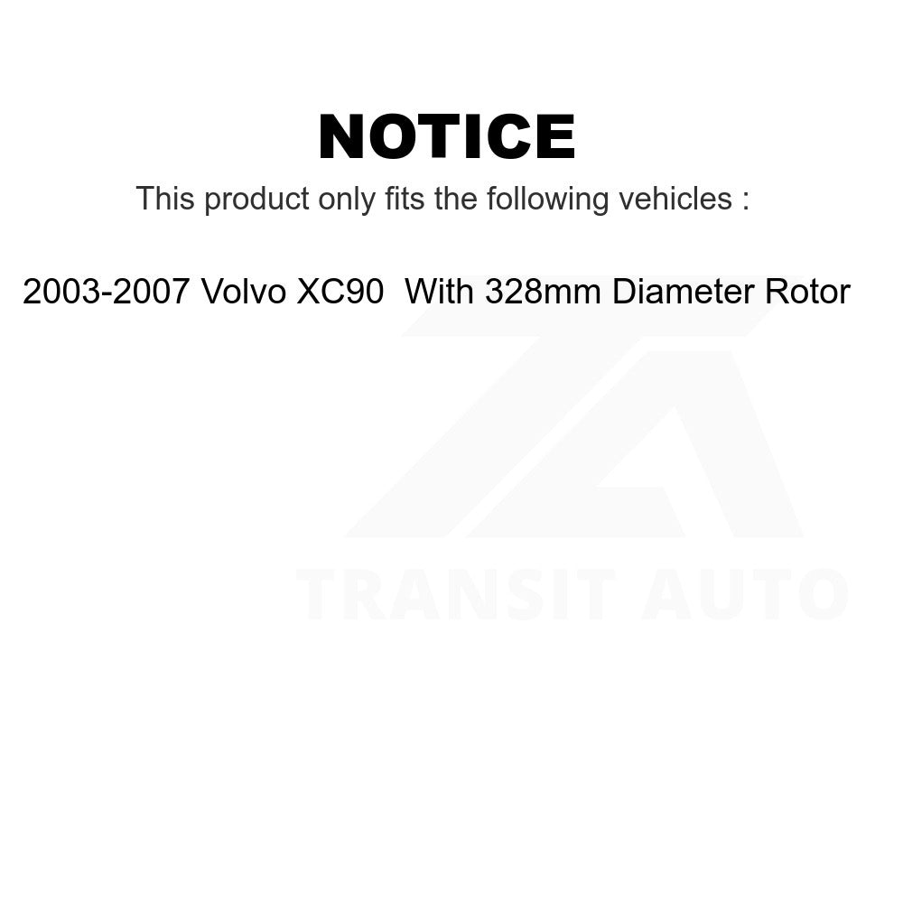 Front Rear Semi-Metallic Brake Pads And Parking Shoes Kit For Volvo XC90