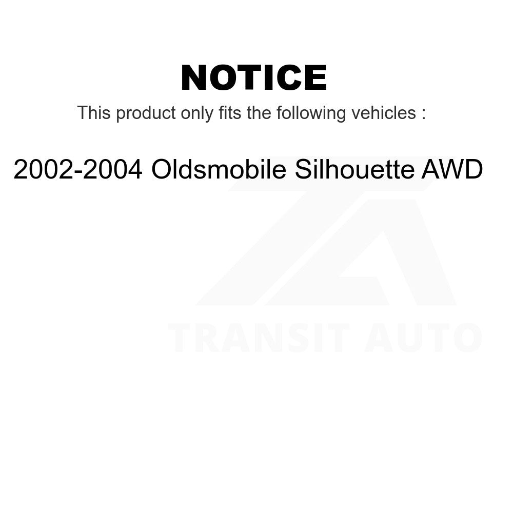 Front Rear Semi-Metallic Pads & Parking Shoes Kit For Oldsmobile Silhouette