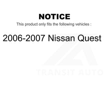 Load image into Gallery viewer, Front Rear Semi-Metallic Brake Pads Parking Shoe Kit For 06-07 Nissan Quest