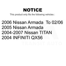 Load image into Gallery viewer, Front Rear Semi-Metallic Brake Pads And Parking Shoe Kit For Nissan Titan Armada