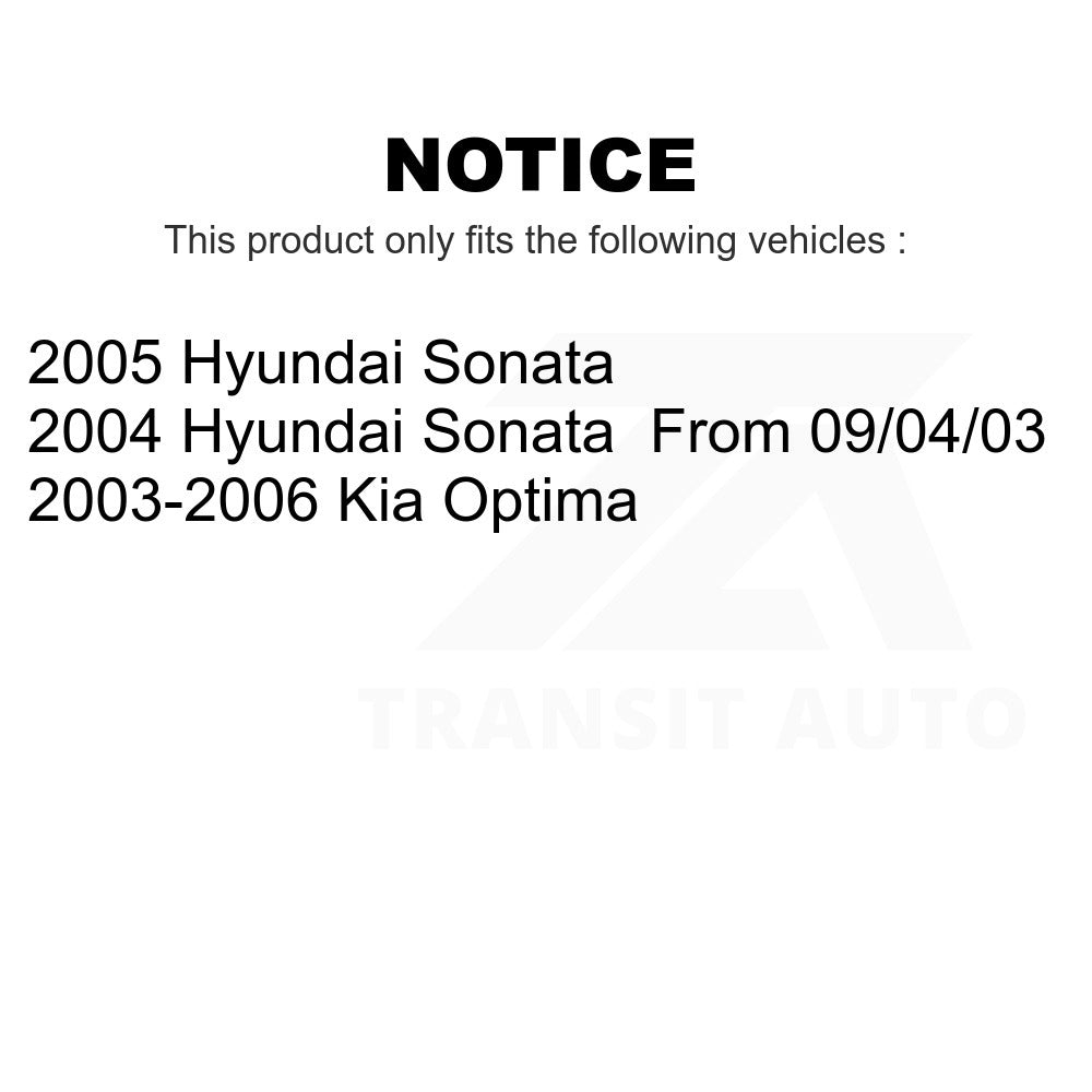 Front Rear Semi-Metallic Brake Pads And Parking Shoes Kit For Hyundai Sonata Kia