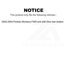 Load image into Gallery viewer, Front Rear Semi-Metallic Brake Pads And Parking Shoes Kit For Pontiac Montana