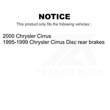 Load image into Gallery viewer, Front Rear Semi-Metallic Brake Pads And Parking Shoes Kit For Chrysler Cirrus