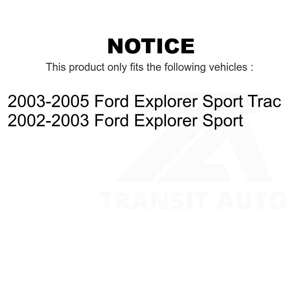 Front Rear Semi-Metallic Brake Pads And Parking Shoe Kit For Ford Explorer Sport