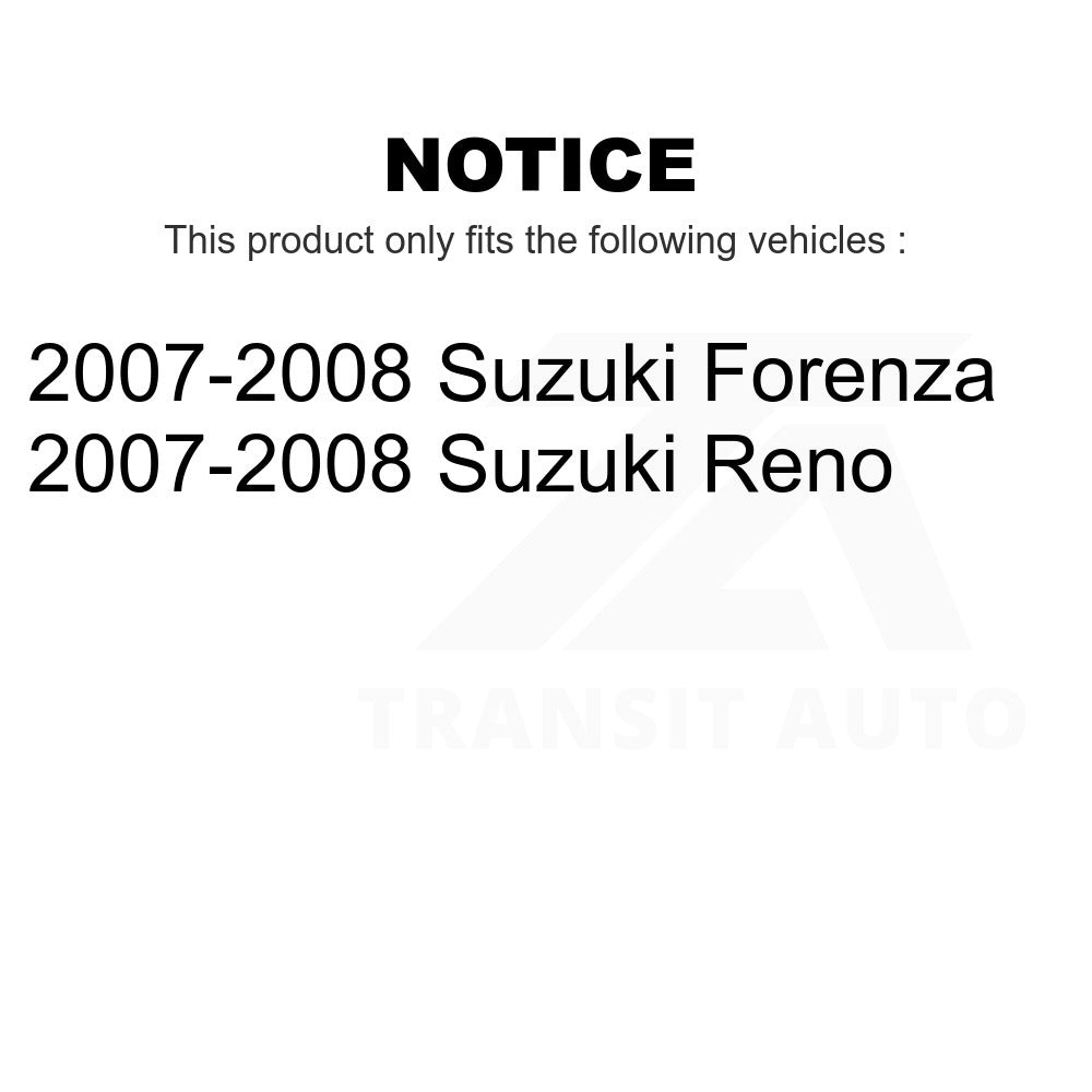 Front Rear Semi-Metallic Brake Pads And Parking Shoe Kit For Suzuki Forenza Reno