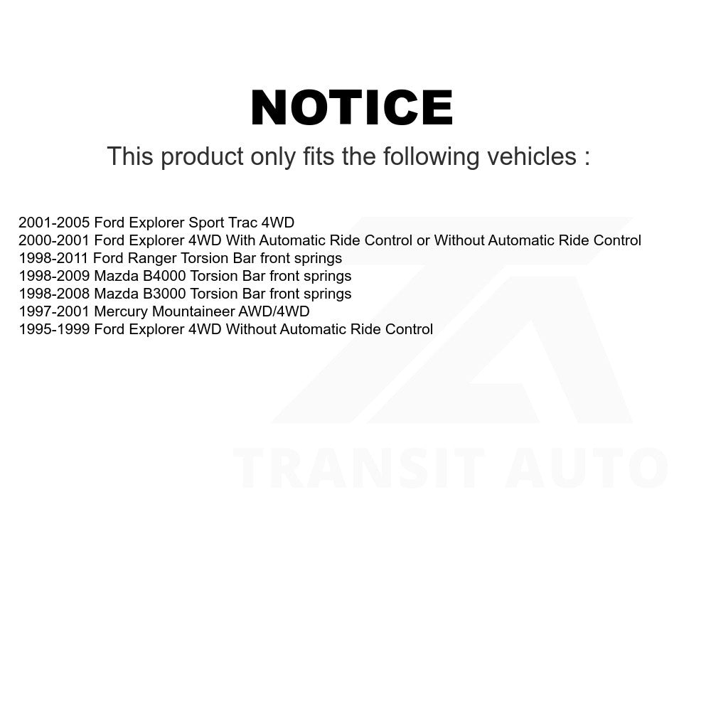 Front Shock Absorber And TOR Link Kit For Ford Ranger Explorer Sport Trac Mazda