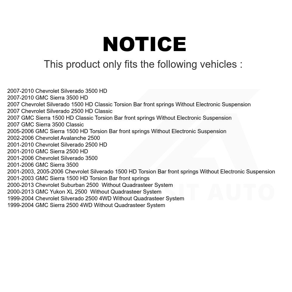 Front Shock Absorber Link Kit For Chevrolet Silverado 2500 HD GMC Sierra 3500 XL