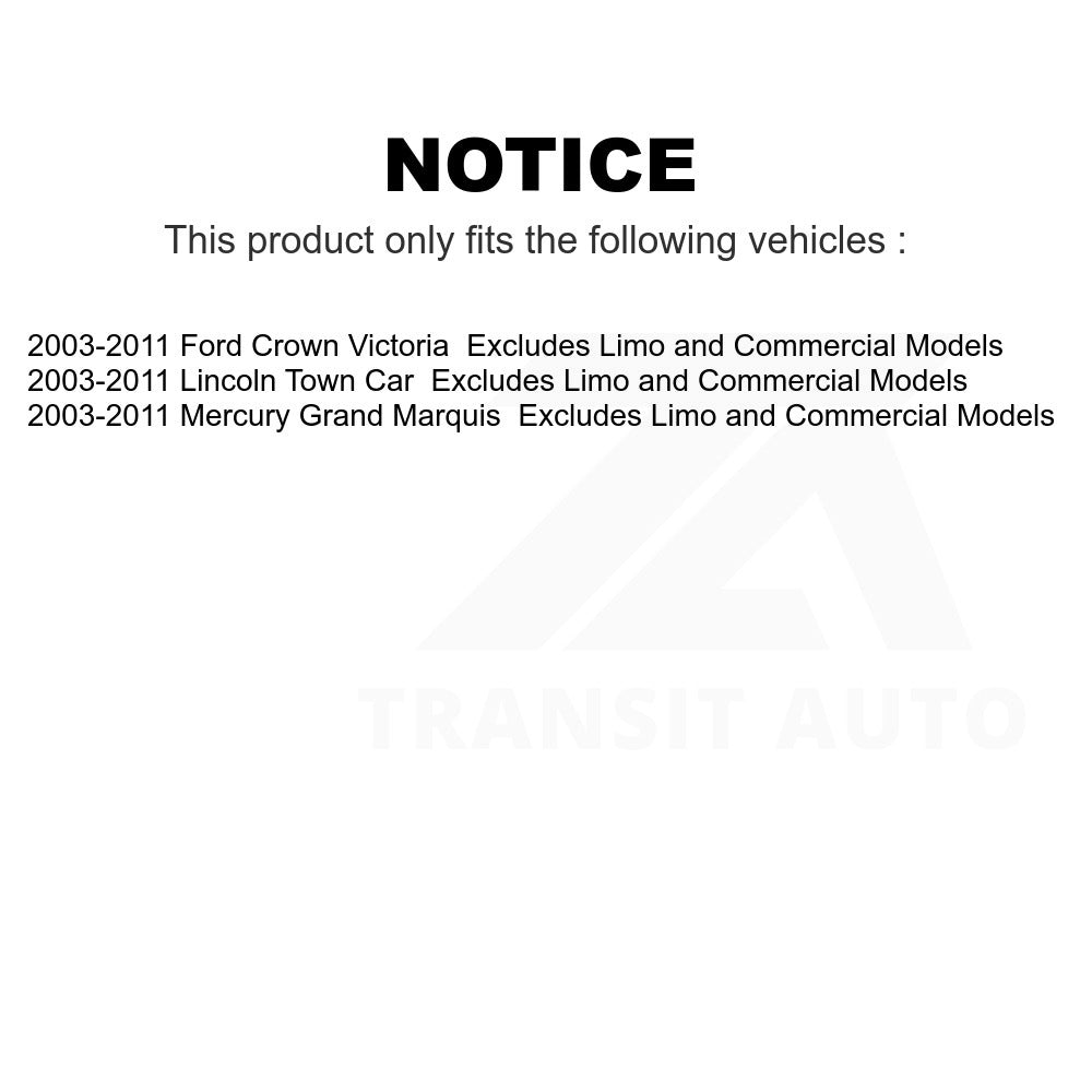 Front Shock Assembly TOR Link Kit For Ford Crown Victoria Mercury Grand Marquis