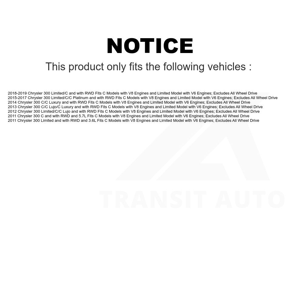 Front Complete Shock Assembly And TOR Link Kit For Chrysler 300