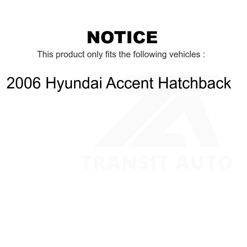 Front Complete Shock Assembly And TOR Link Kit For 2006 Hyundai Accent Hatchback