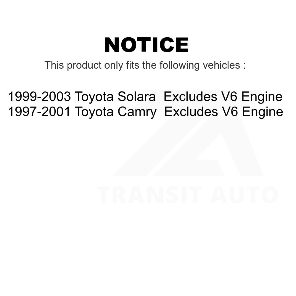 Front Shock Assembly And TOR Link Kit For Toyota Camry Solara Excludes V6 Engine