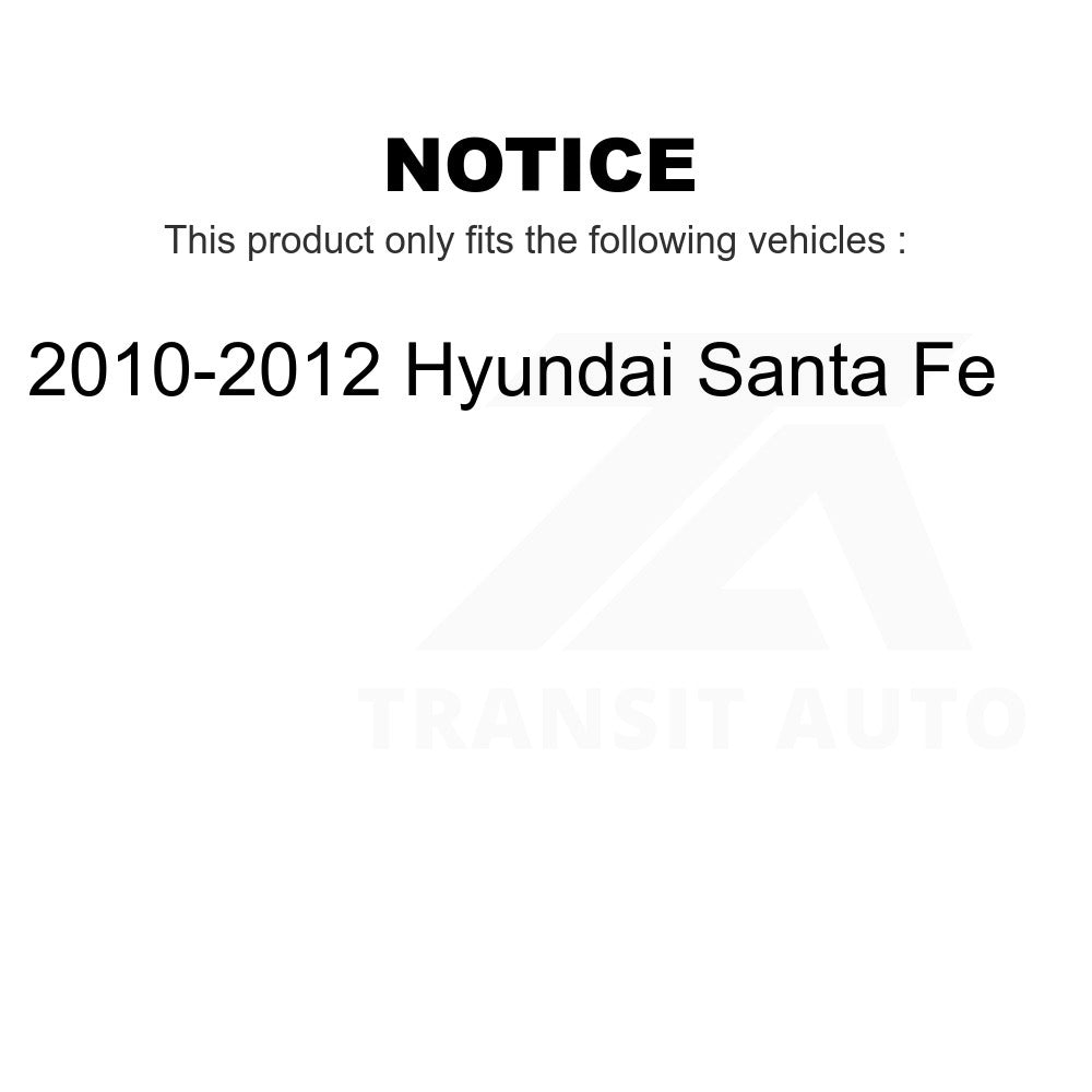 Front Complete Shock Assembly And TOR Link Kit For 2010-2012 Hyundai Santa Fe