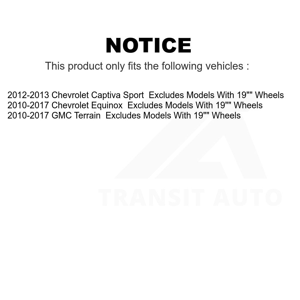 Front Shock Assembly And TOR Link Kit For Chevrolet Equinox GMC Terrain Captiva