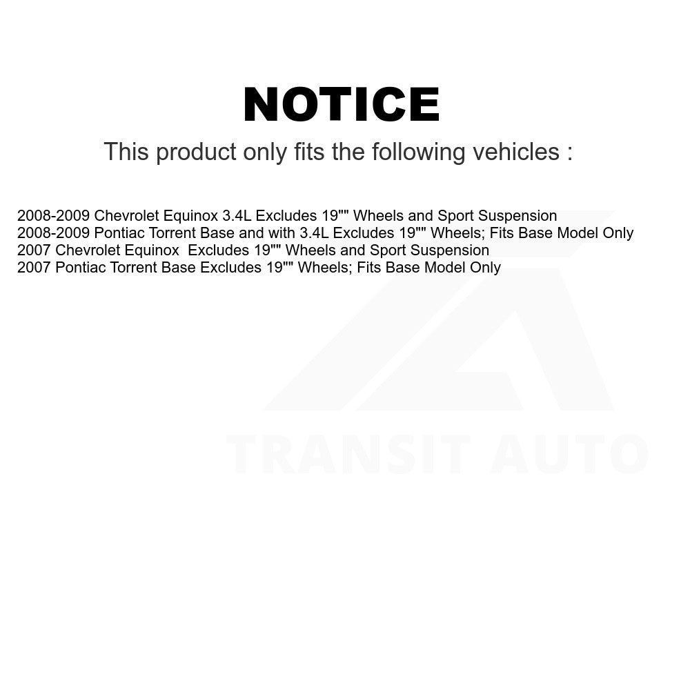 Front Complete Shock Assembly TOR Link Kit For Chevrolet Equinox Pontiac Torrent