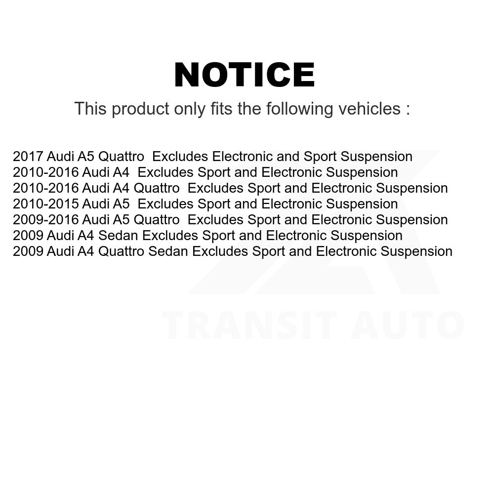 Front Complete Shock Assembly And TOR Link Kit For Audi A4 Quattro A5