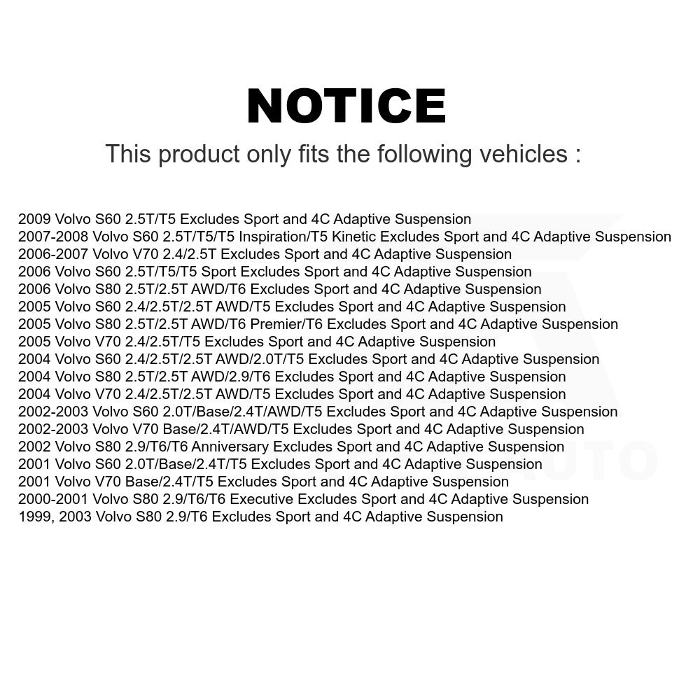 Front Complete Shock Assembly And TOR Link Kit For Volvo S60 V70 S80