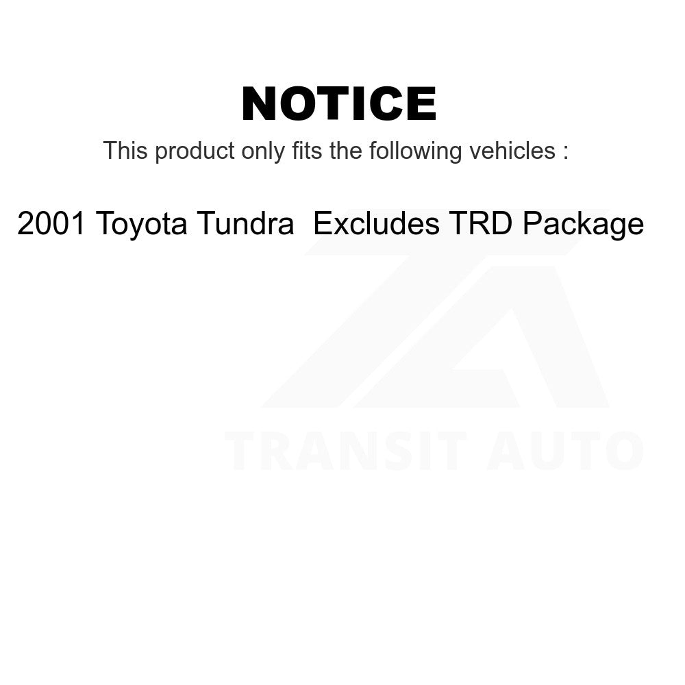 Front Shock Assembly & TOR Link Kit For 2001 Toyota Tundra Excludes TRD Package