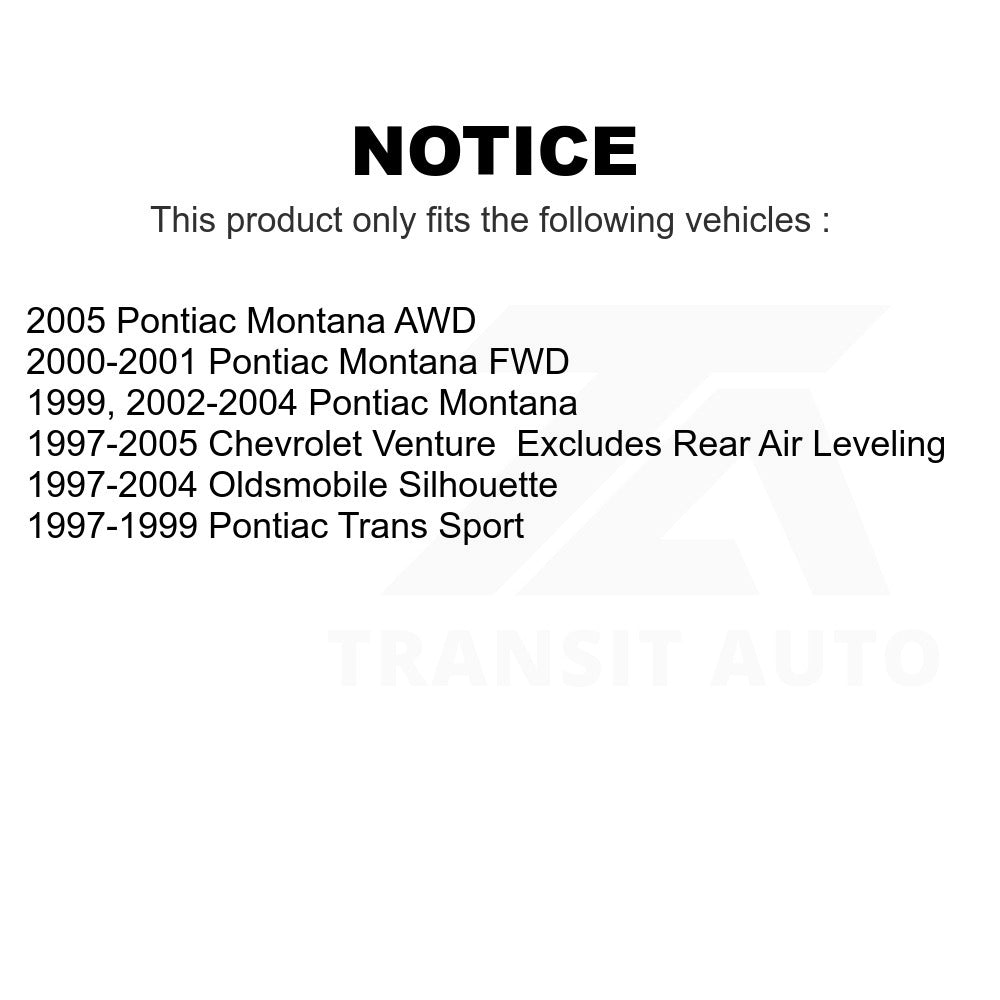 Front Shock Assembly And TQ Link Kit For Chevrolet Venture Pontiac Montana Trans