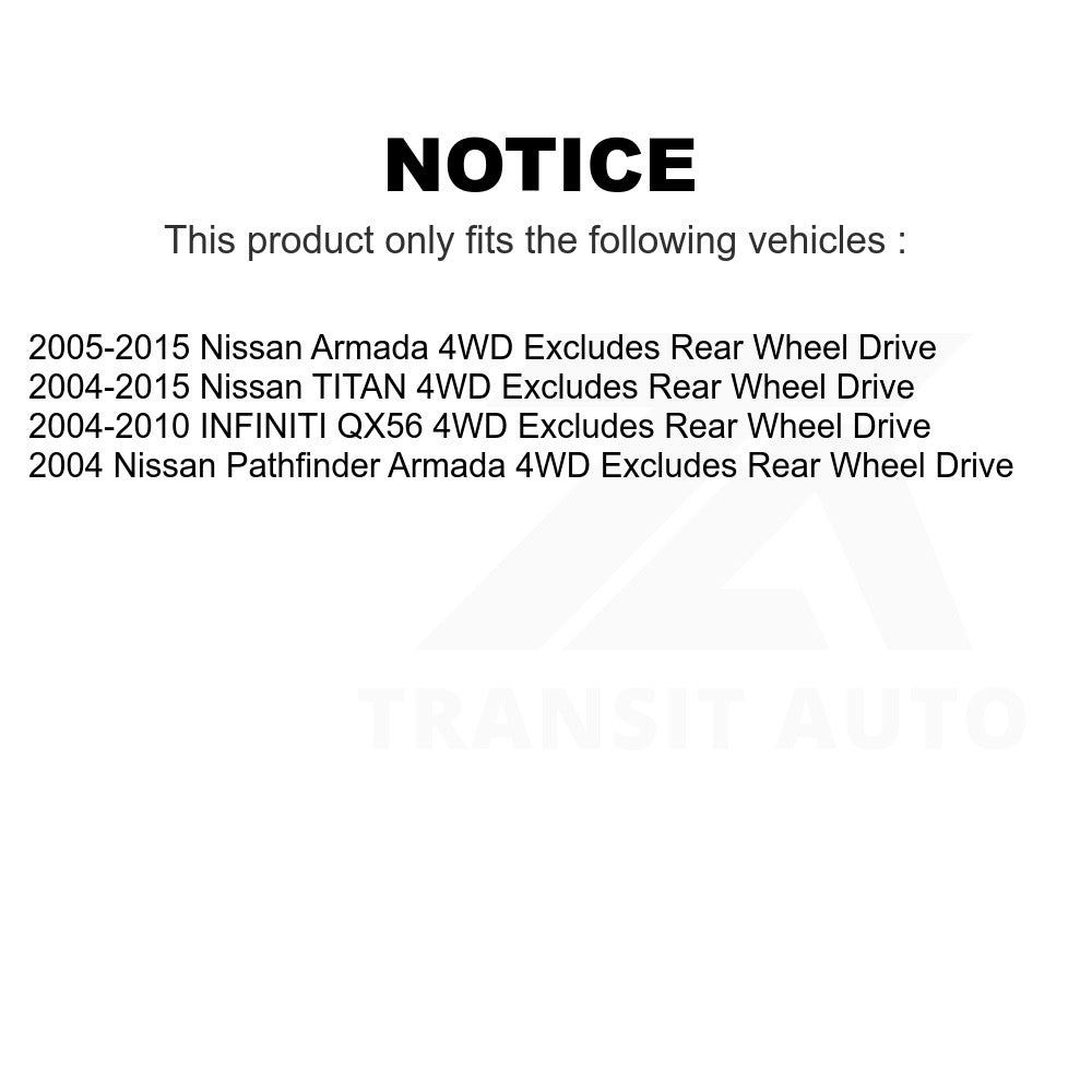 Front Shock Assembly TQ Link Kit For Nissan Titan Armada Infiniti QX56 INFINITI