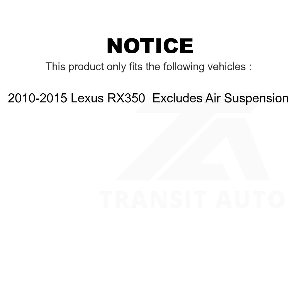 Front Shock Assembly & TQ Link Kit For 10-15 Lexus RX350 Excludes Air Suspension