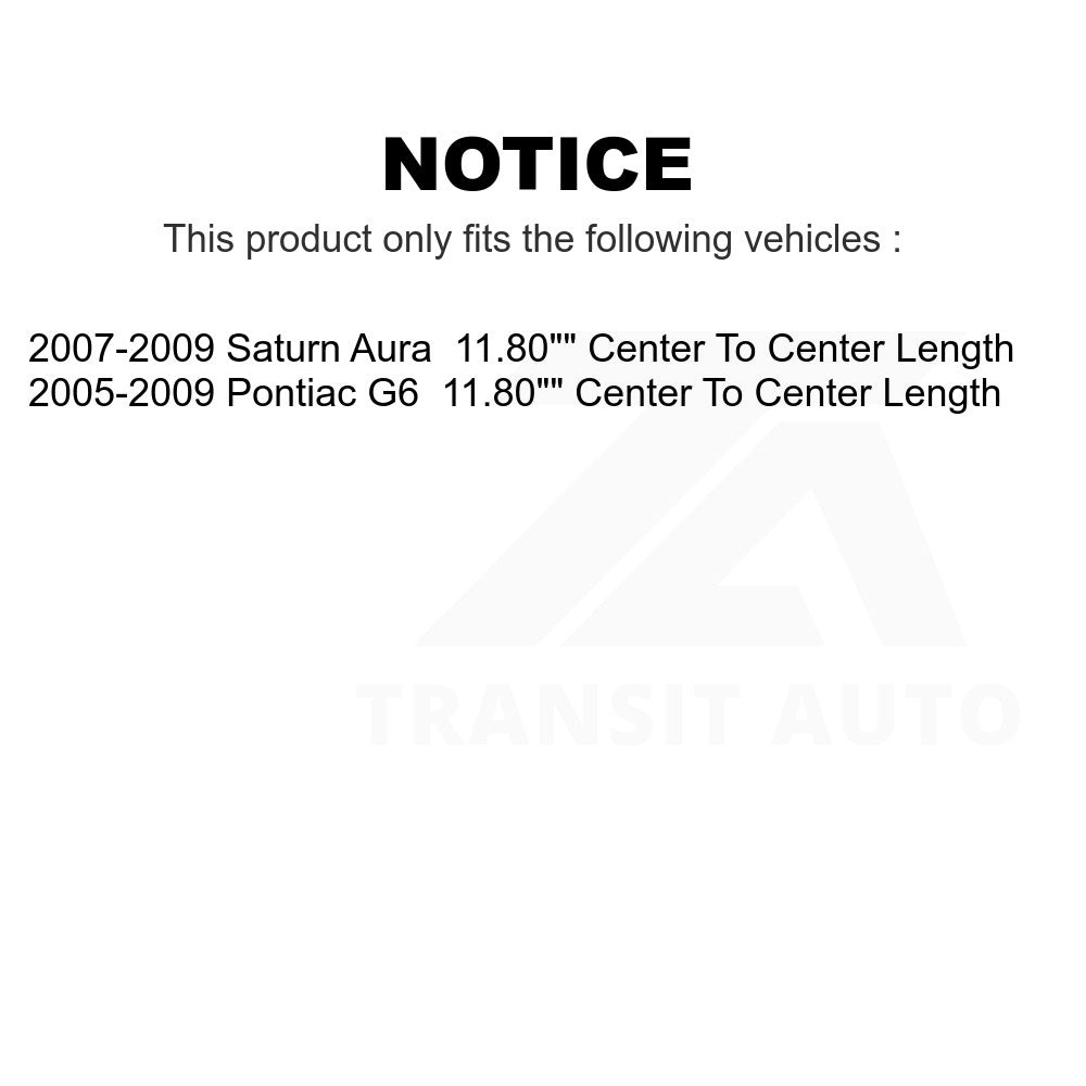 Front Complete Shock Assembly And TQ Link Kit For Pontiac G6 Saturn Aura