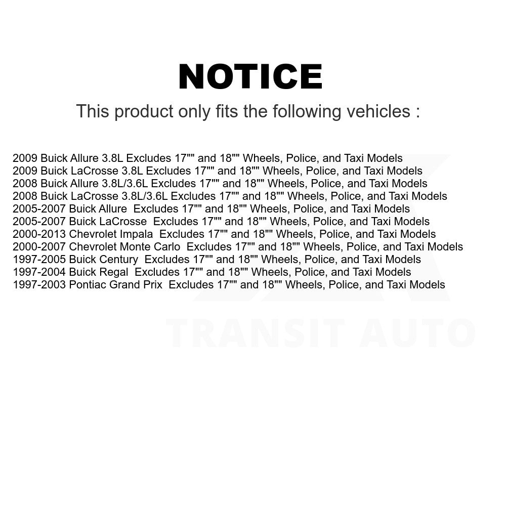 Front Shock Assembly & TOR Link Kit For Chevrolet Impala Buick Century LaCrosse