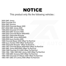 Charger l&#39;image dans la galerie, Front Tie Rod End &amp; Boot Kit For Chevrolet S10 Blazer GMC Sonoma Jimmy Bravada