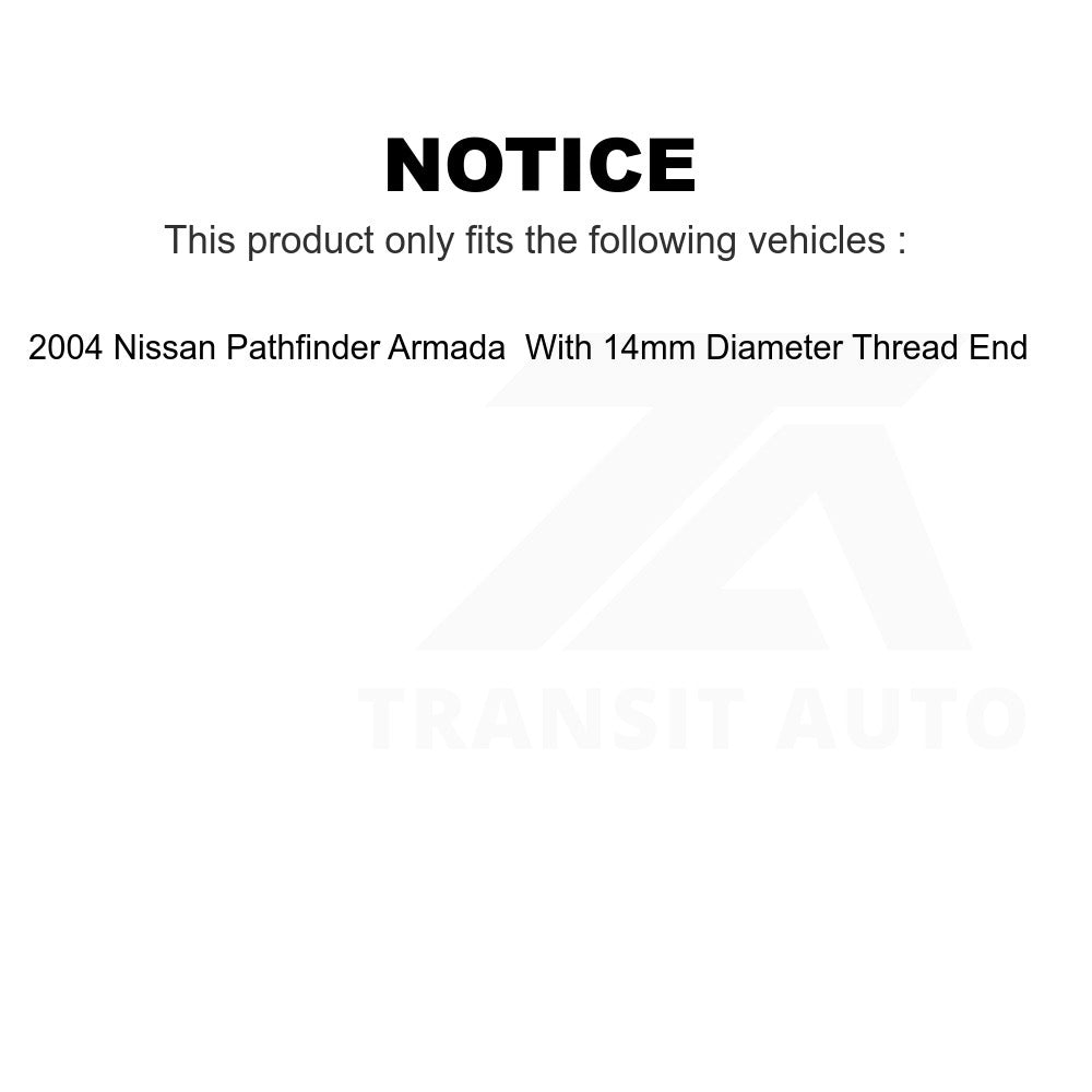 Front Steering Tie Rod End & Boot Kit For Nissan Pathfinder Armada
