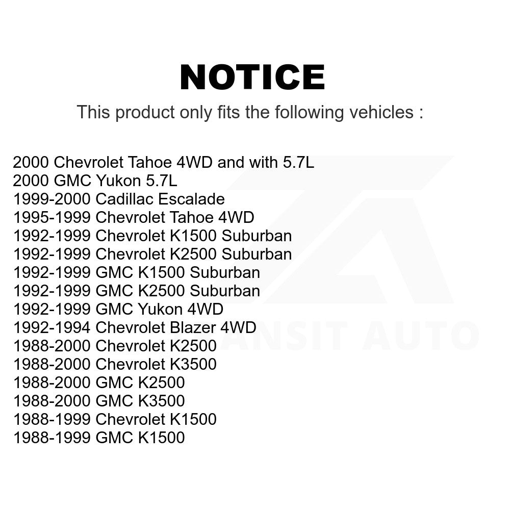 Front Tie Rod End & Boot Kit For Chevrolet K1500 GMC Tahoe K2500 Suburban K3500
