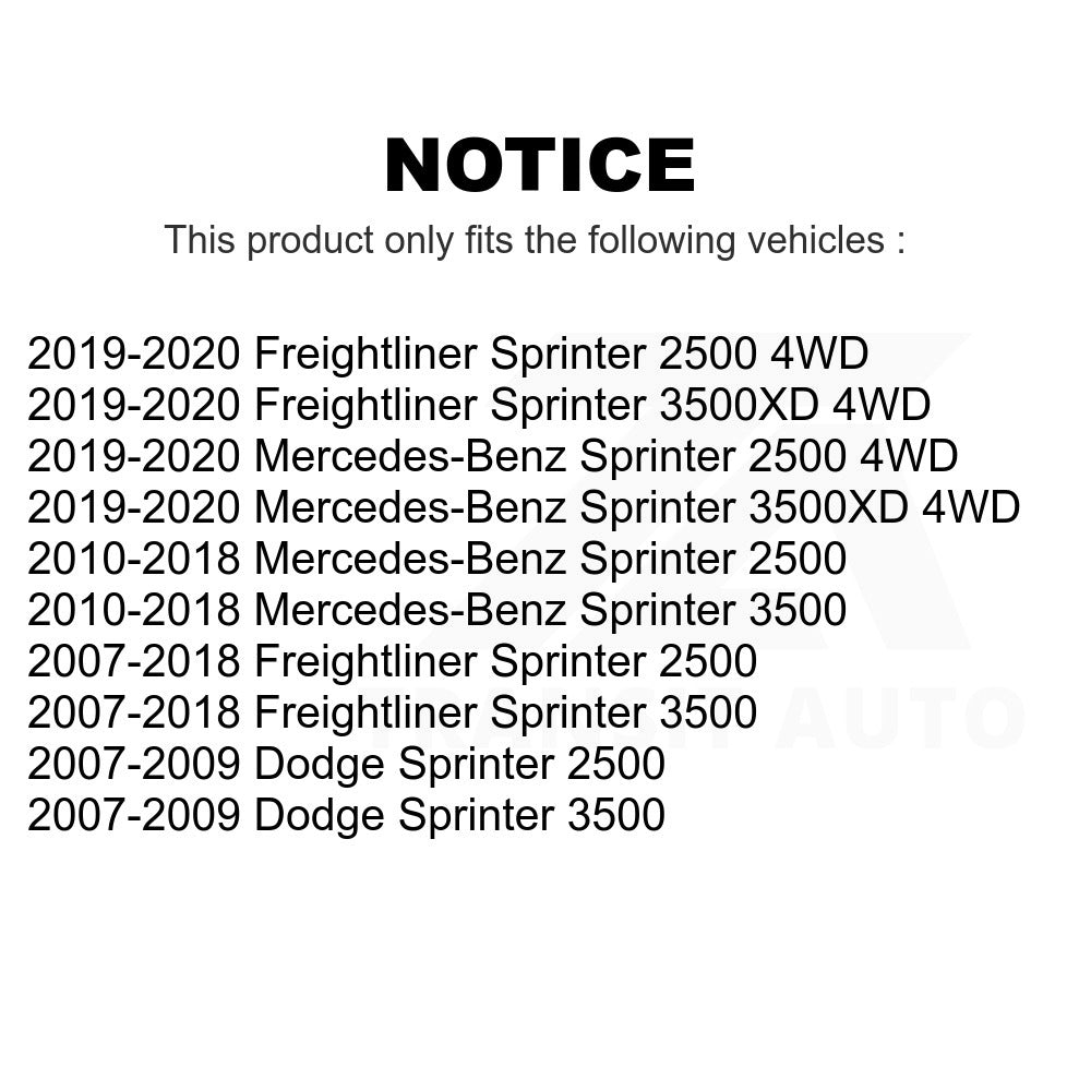 Front Tie Rod End & Boot Kit For Sprinter 2500 Mercedes-Benz 3500 Freightliner