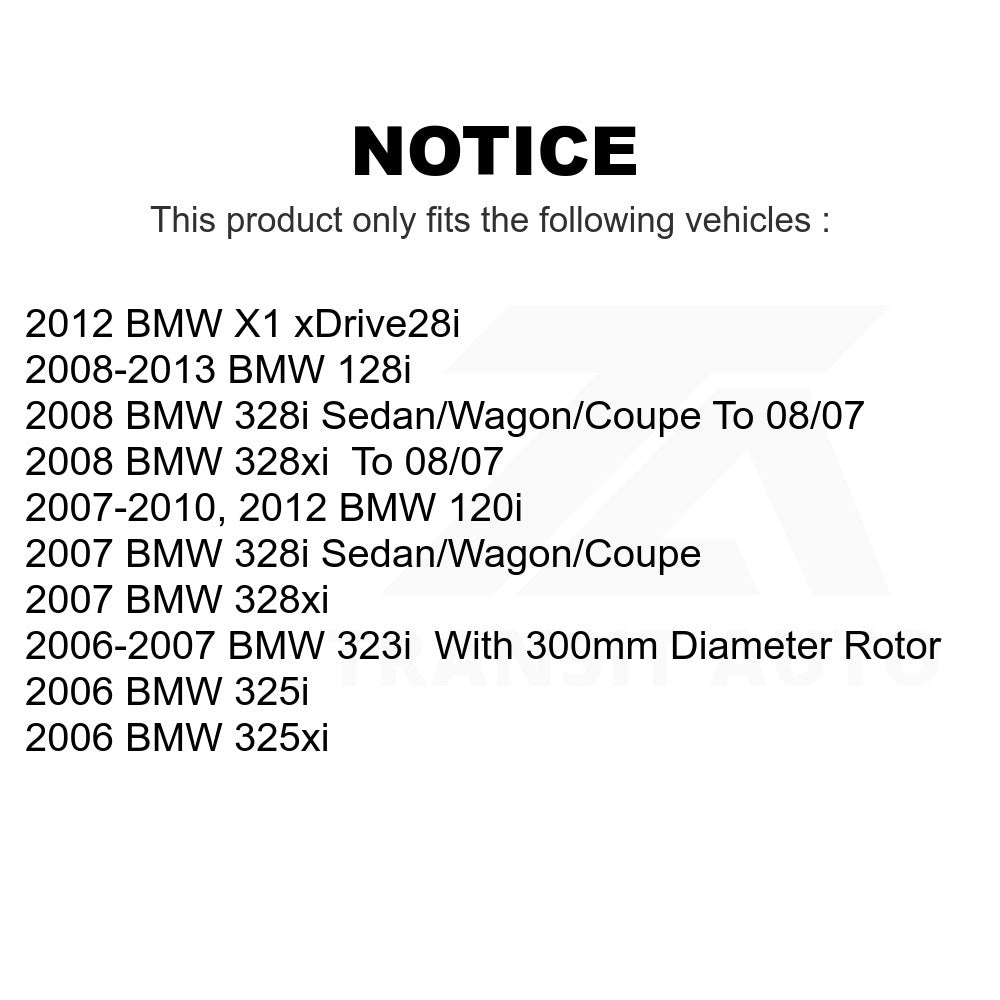 Front Rear Ceramic Brake Pad Kit For BMW 328i 325i 328xi 128i 325xi X1 120i 323i