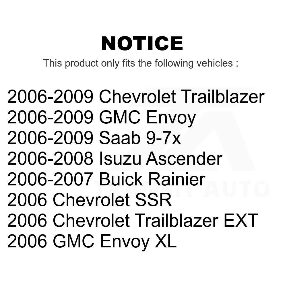 Front Rear Ceramic Brake Pad Kit For Chevrolet Trailblazer GMC Envoy EXT XL Saab