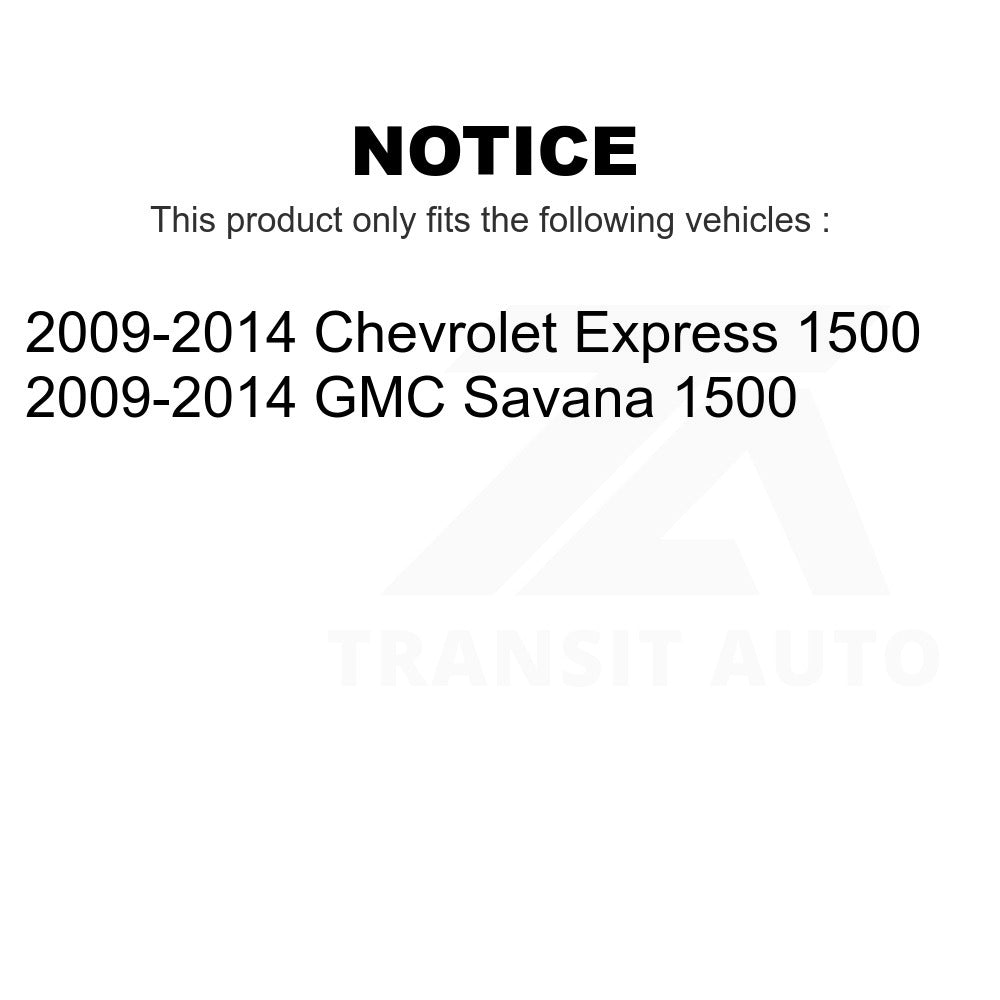 Front Rear Ceramic Brake Pad Kit For 2009-2014 Chevrolet Express 1500 GMC Savana