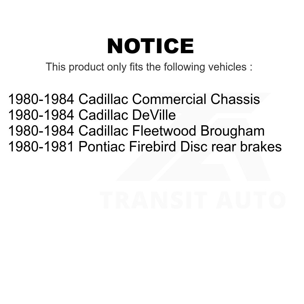 Front Rear Ceramic Brake Pad Kit For Cadillac DeVille Pontiac Firebird Fleetwood