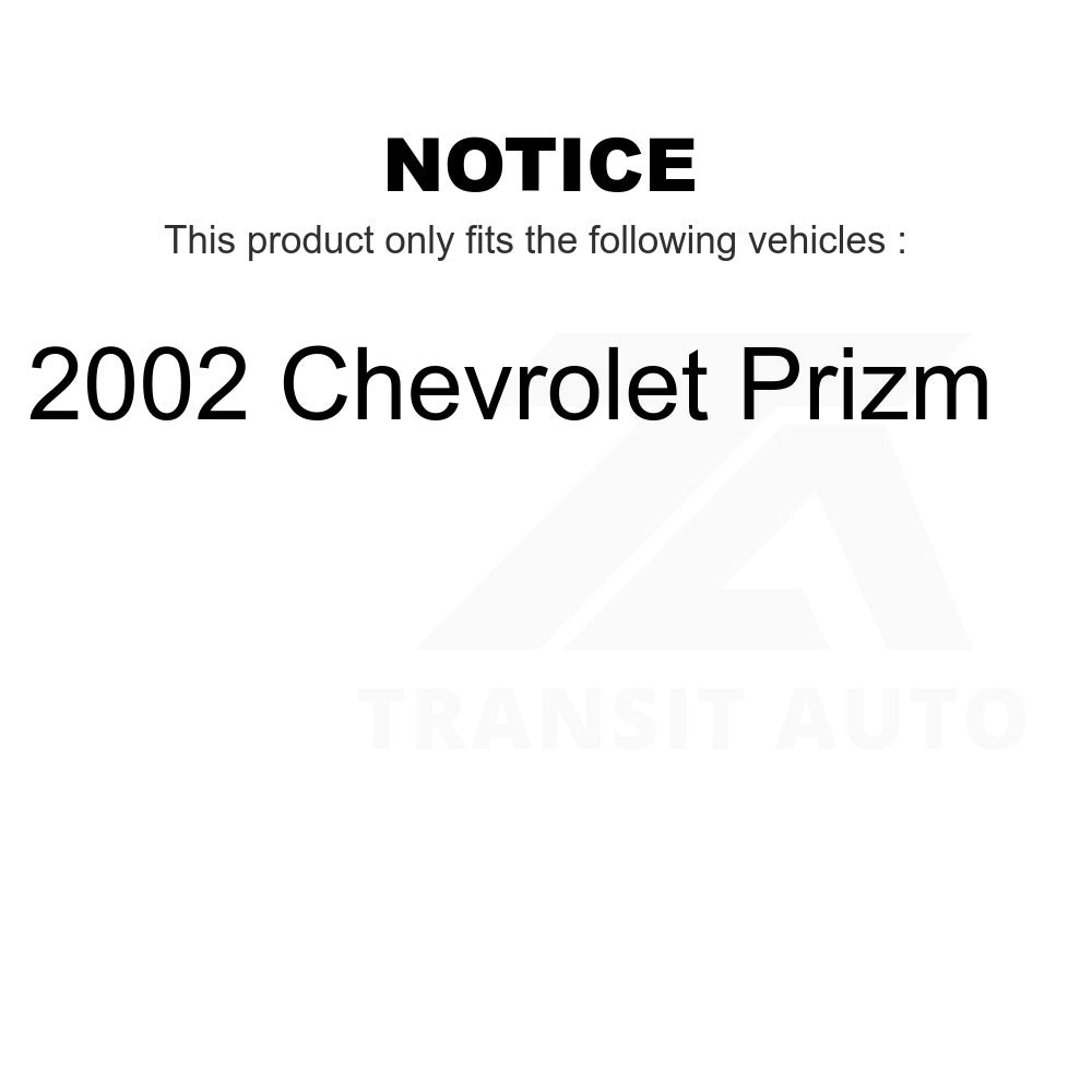 Front Rear Ceramic Brake Pads Kit For 2002 Chevrolet Prizm