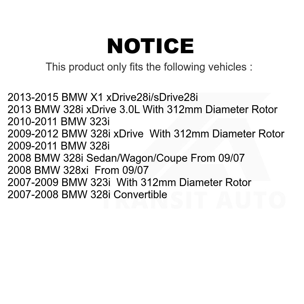 Front Rear Ceramic Brake Pads Kit For BMW 328i xDrive X1 328xi 323i