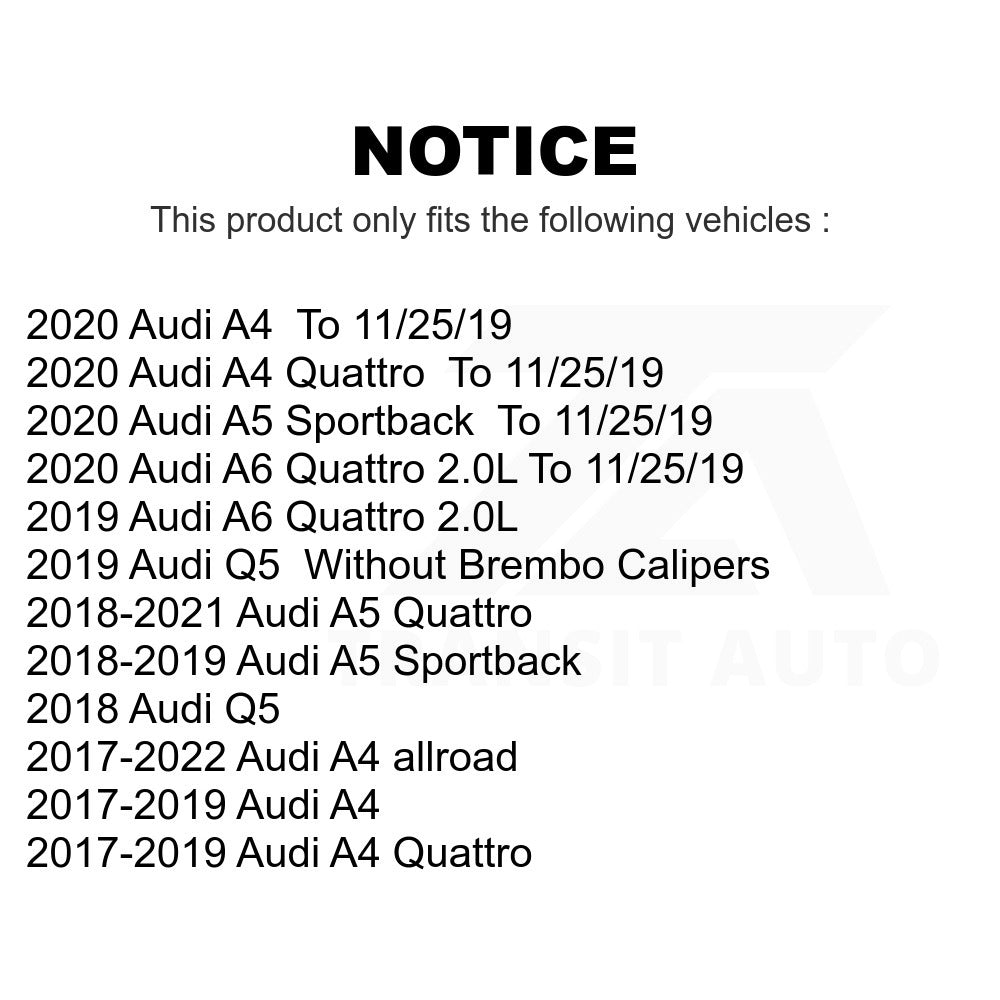 Front Rear Ceramic Brake Pads Kit For Audi Q5 A4 A5 Quattro A6 Sportback allroad