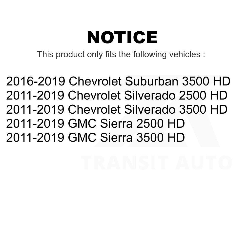 Front Rear Ceramic Brake Pad Kit For Chevrolet Silverado 2500 HD GMC Sierra 3500
