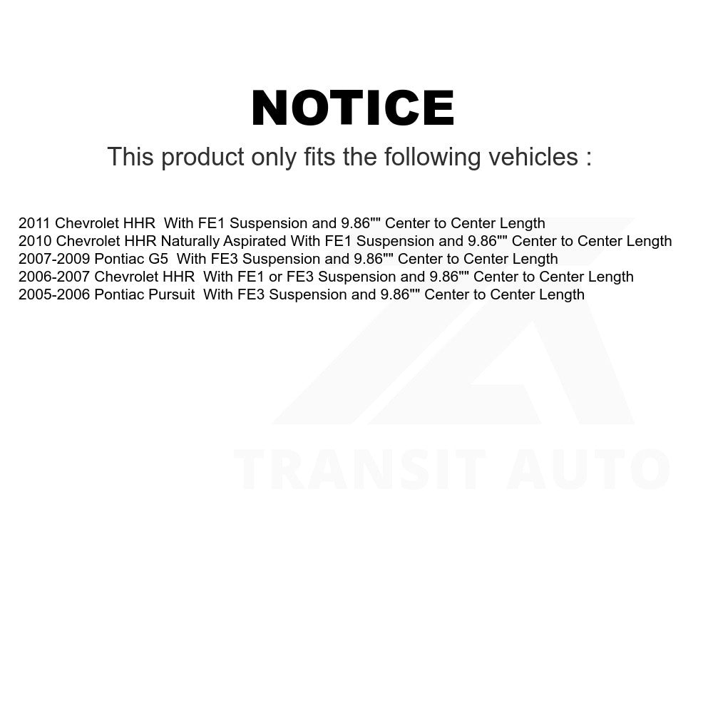 Front Suspension Control Arm & Ball Joint Link Kit For Chevrolet HHR Pontiac G5