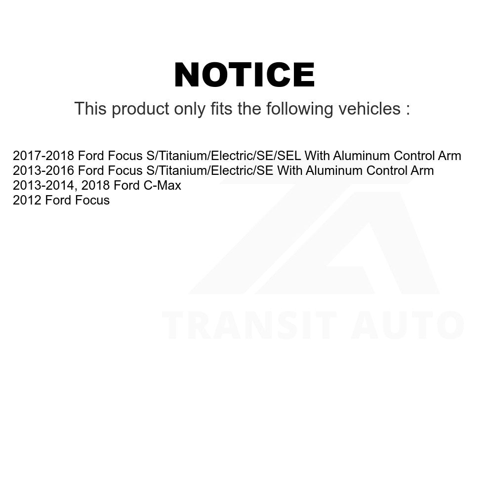 Front Suspension Control Arm & Ball Joint Assembly Link Kit For Ford Focus C-Max