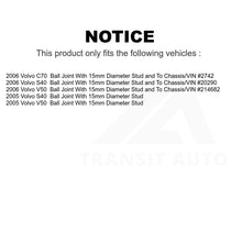 Charger l&#39;image dans la galerie, Front Control Arm &amp; Ball Joint Tie Rod End Link Kit (8Pc) For Volvo S40 V50 C70