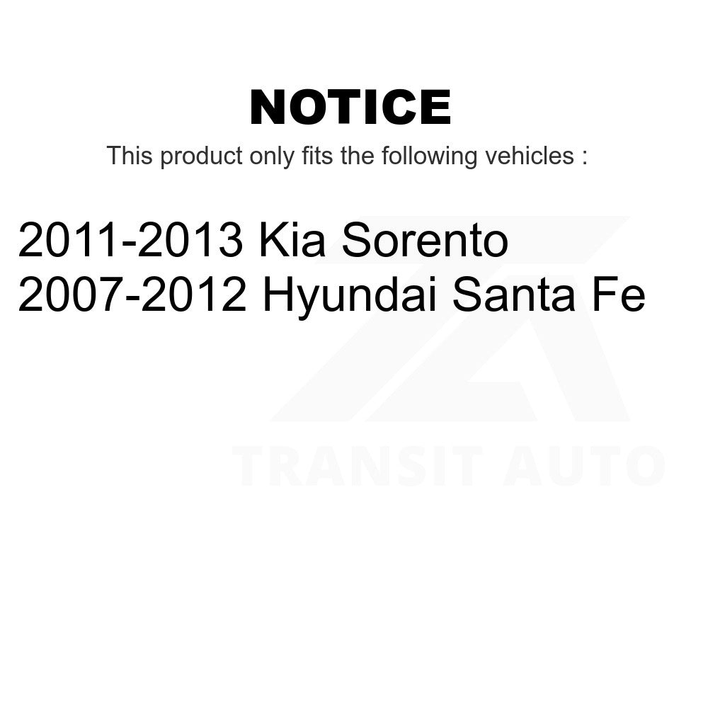 Front Control Arm Ball Joint Tie Rod End Link Kit (8Pc) For Hyundai Santa Fe Kia