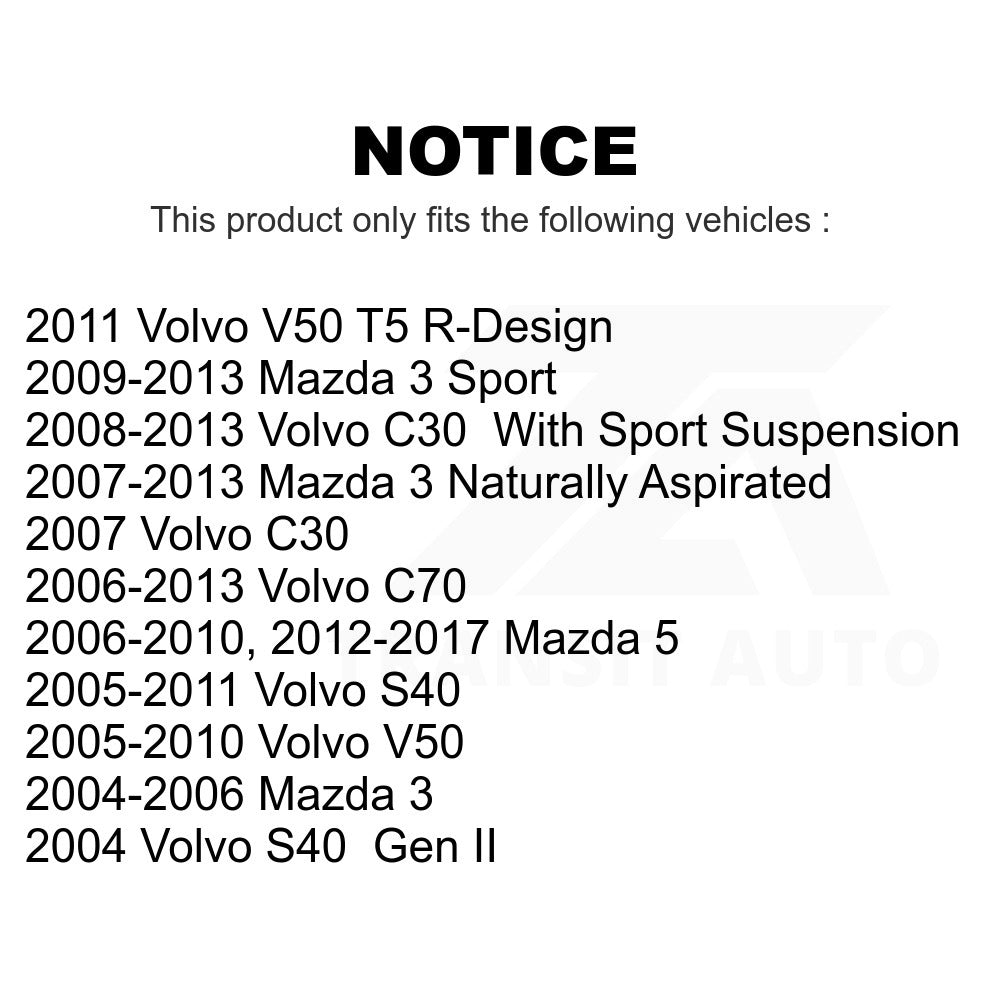Rear Suspension Sway Bar Link Pair For Mazda 3 Volvo 5 S40 C70 C30 V50 Sport