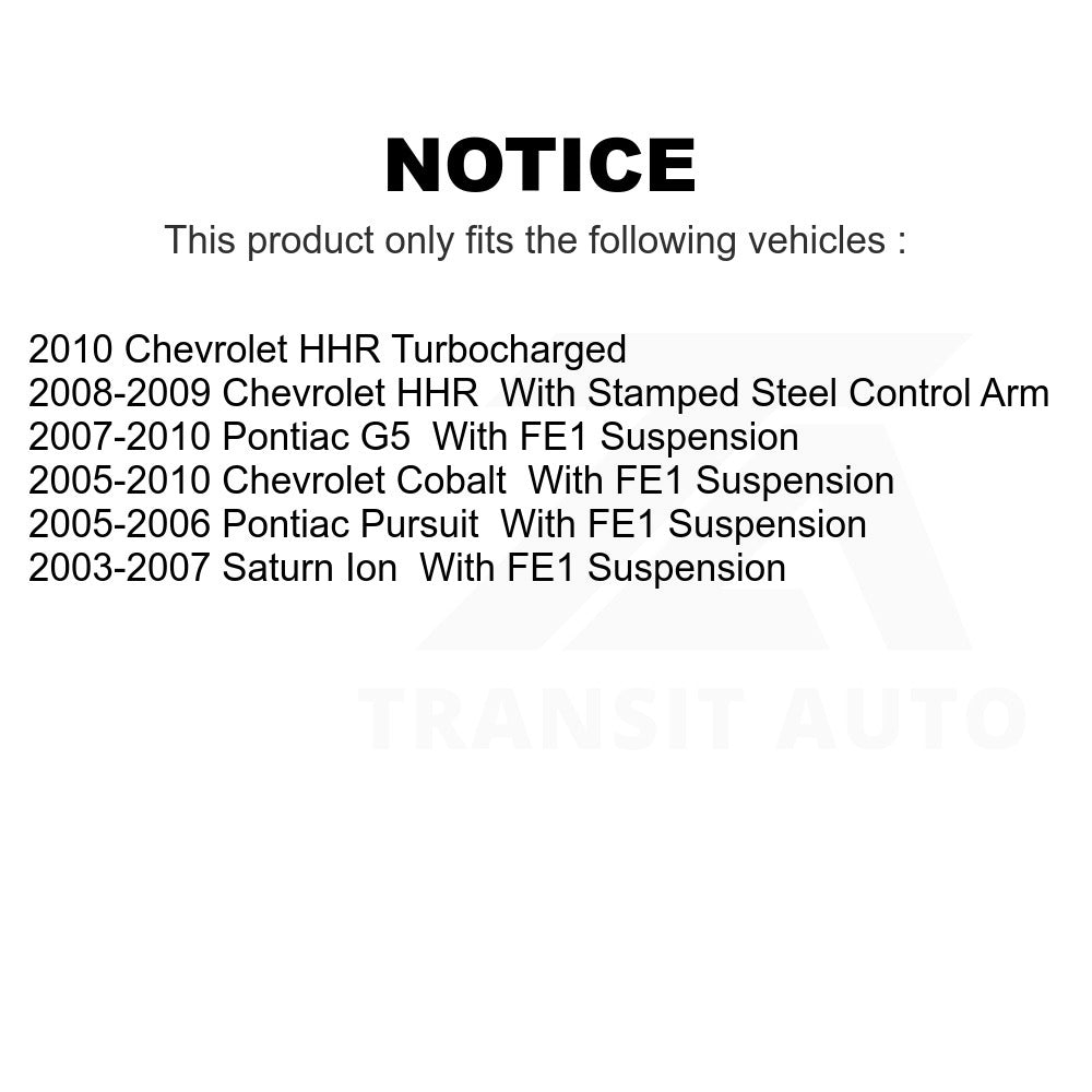 Front Suspension Control Arm Ball Joint Kit For Chevrolet Cobalt Saturn Ion HHR