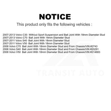 Charger l&#39;image dans la galerie, Front Suspension Control Arm &amp; Ball Joint Assembly Kit For Volvo S40 C70 C30 V50